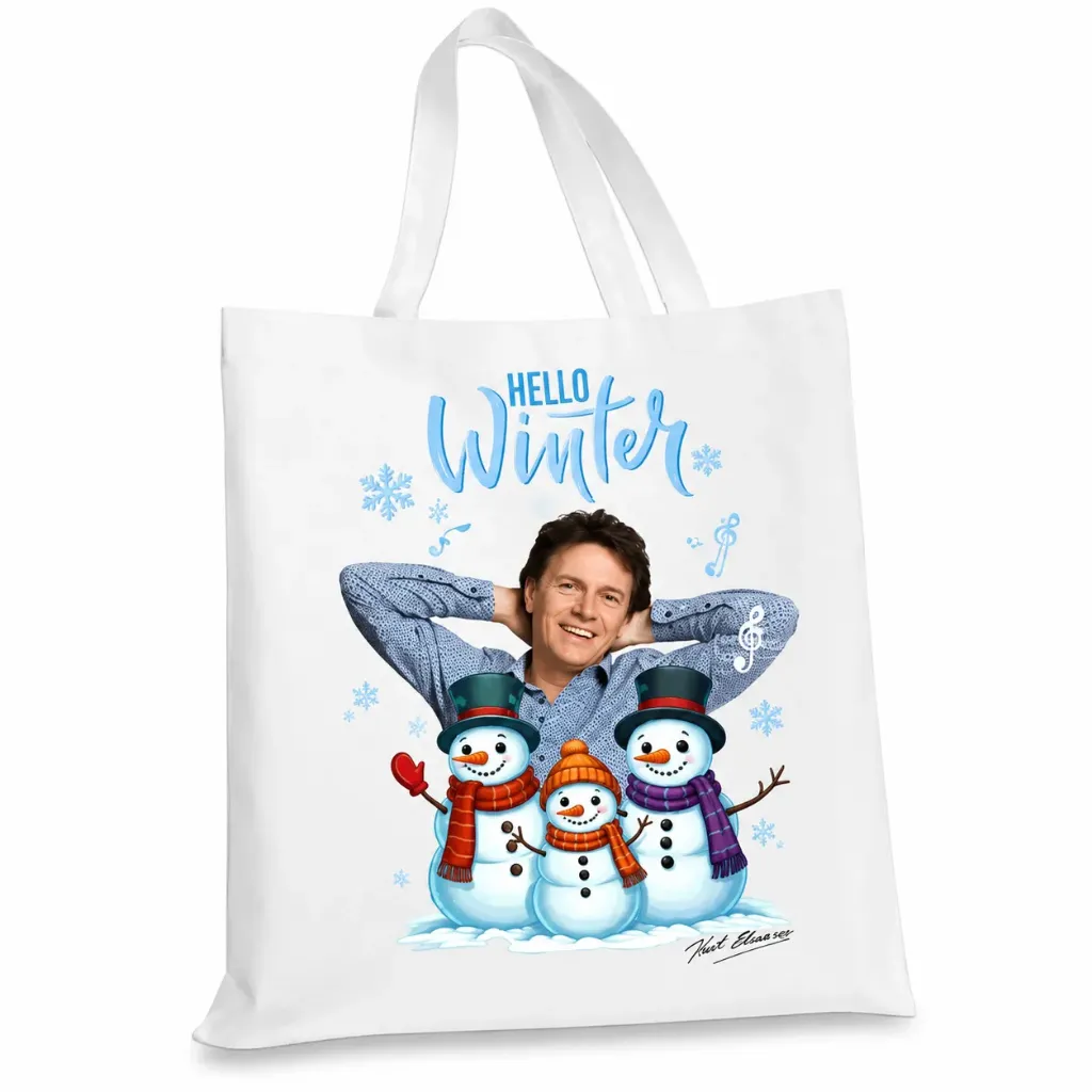 Einkaufstasche – “Hello Winter” mit Kurt Elsasser Motiv